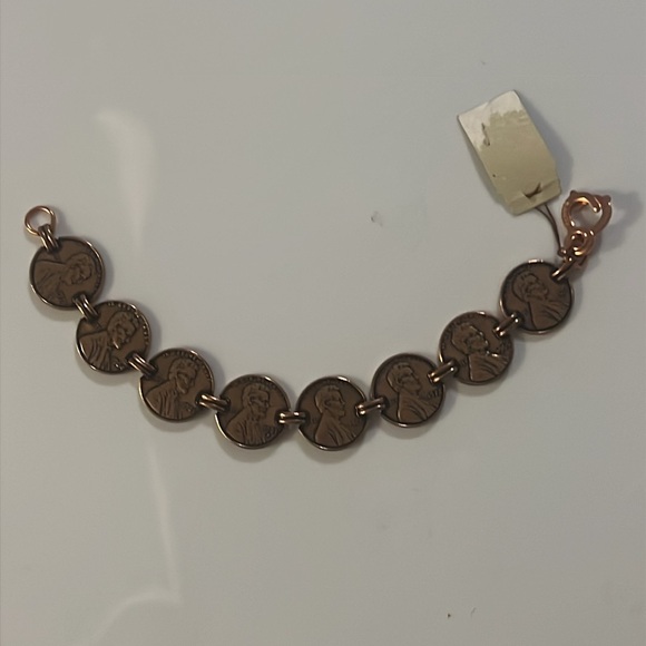 Vintage Copper Sunrise US Coin Penny Link Retro Bracelet - Picture 6 of 10
